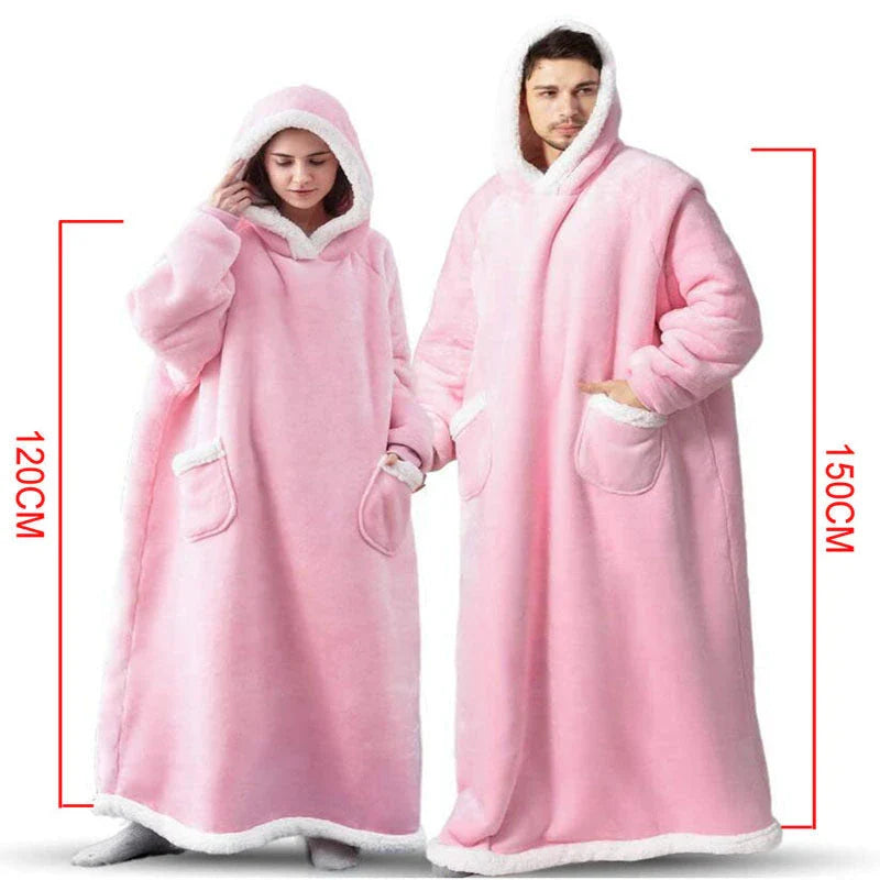Cozy TV Hoodie Blanket in various colors, including pink, black, navy blue, wine red, and grey, with convenient pockets for relaxing at home