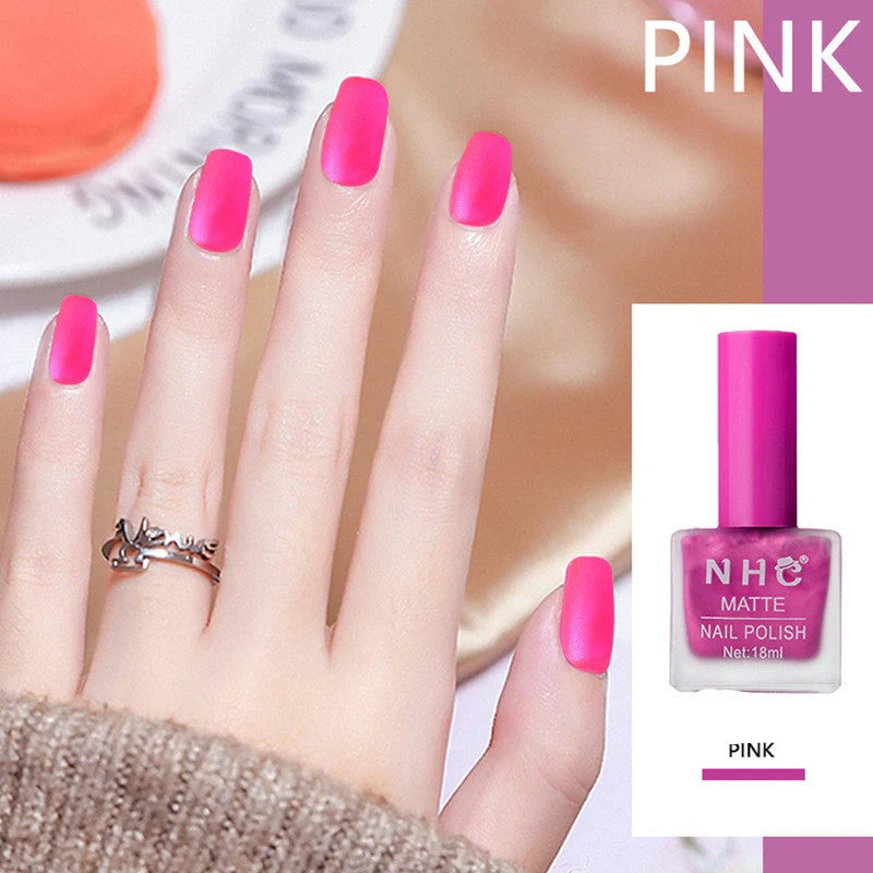 Premium matte nail polish in a variety of chic colours for a flawless finish
