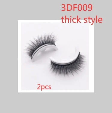 Glamorous 3D mink-inspired false eyelashes in various styles and packaging
