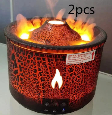 Ultrasonic essential oil humidifier with mesmerizing flame and jellyfish smoke ring effects, ideal for creating a soothing and relaxing atmosphere in any home or office.