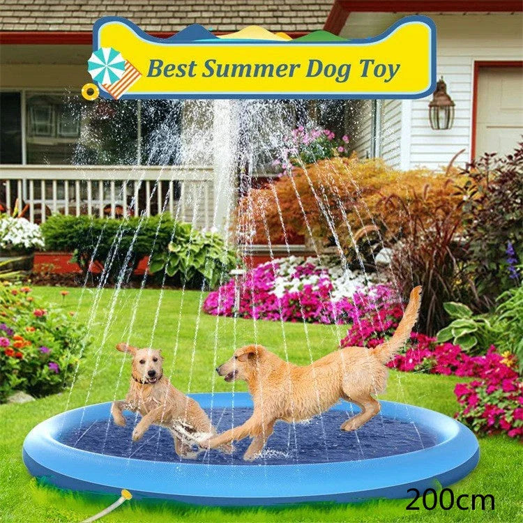 Splash Pad for Kids and Pets: Backyard Water Fun, Non-Slip, Meets Safety Standards, Versatile and Portable Design