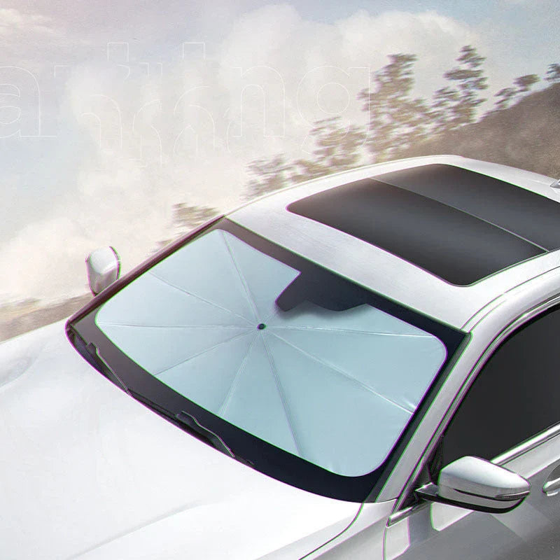 Versatile car sun shade with foldable design and powerful UV protection for windshield