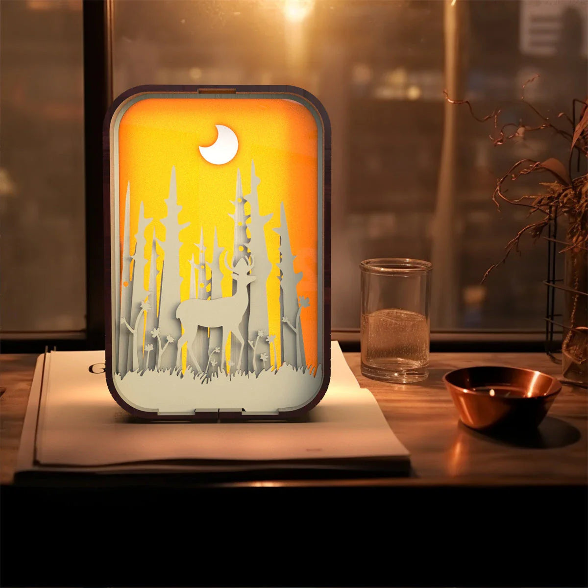 Elegant Minimalist Wooden Night Light with Soft LED Illumination and Compact, Versatile Design