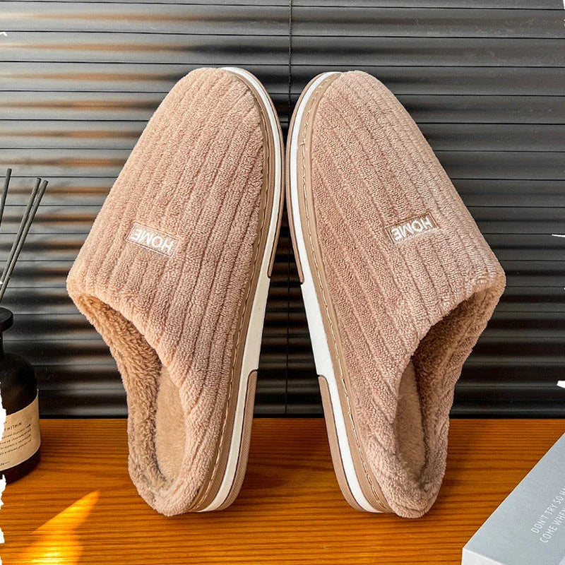 Cozy cotton slippers in various vibrant colors for comfortable indoor wear