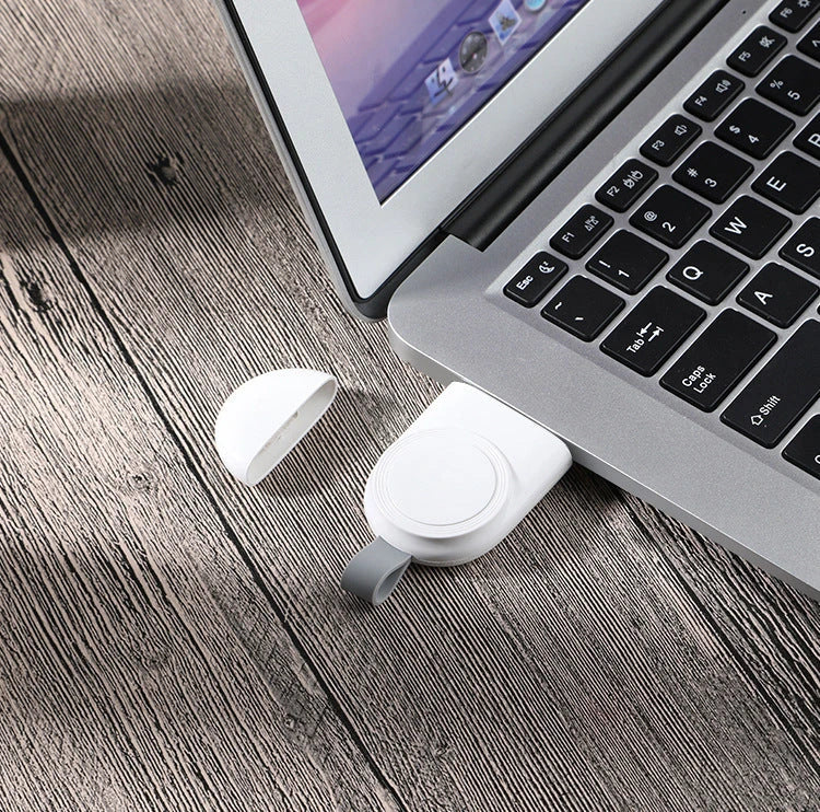 Premium wireless charging dock for Apple Watch, featuring compact design, durable materials, and intelligent charging protection