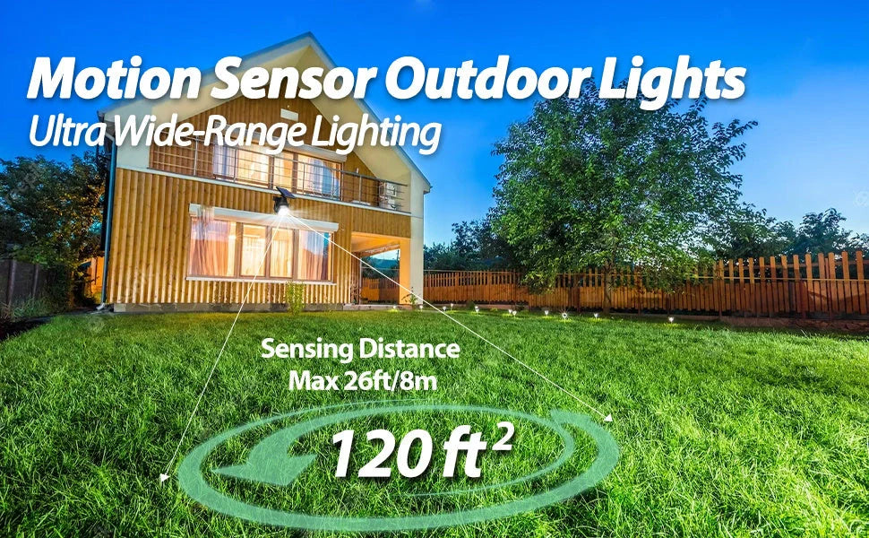 Human Sensing Solar Light for outdoor courtyards, black design, solar-powered with motion detection