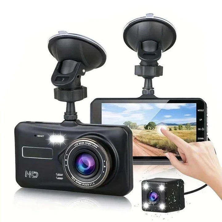 1080P Dual Dash Cam with Night Vision and 170° Wide-Angle Lens for Enhanced Road Safety