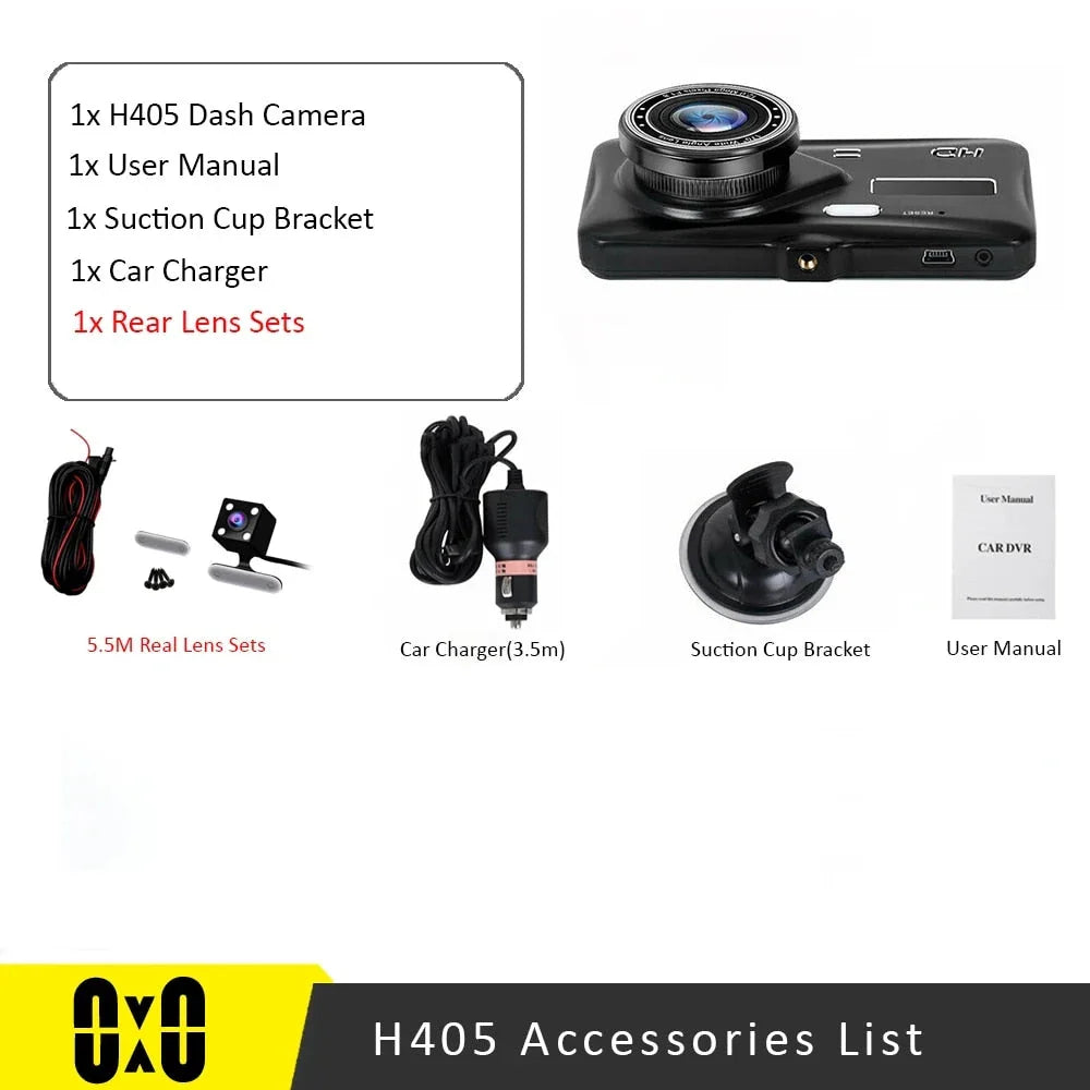 1080P Dual Dash Cam with Night Vision and 170° Wide-Angle Lens for Enhanced Road Safety