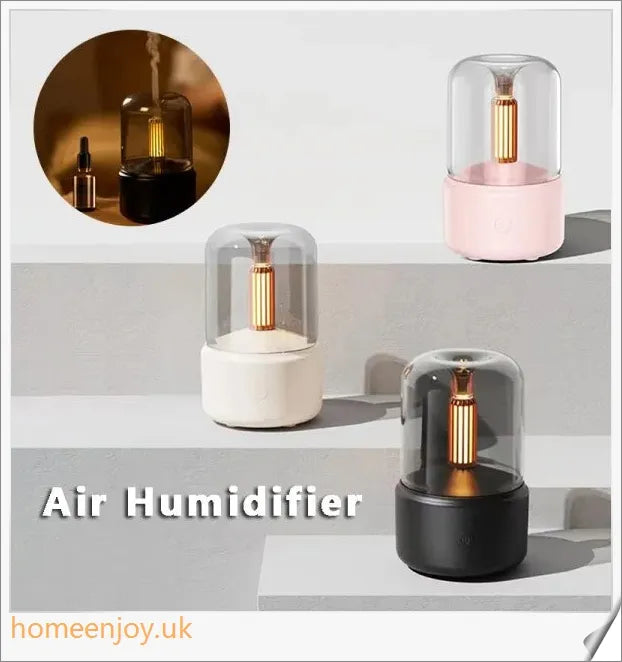 Atmosphere Light Humidifier Candlelight Aroma Diffuser - Simulates candlelight, doubles as night light, and diffuses essential oils for a relaxing ambience