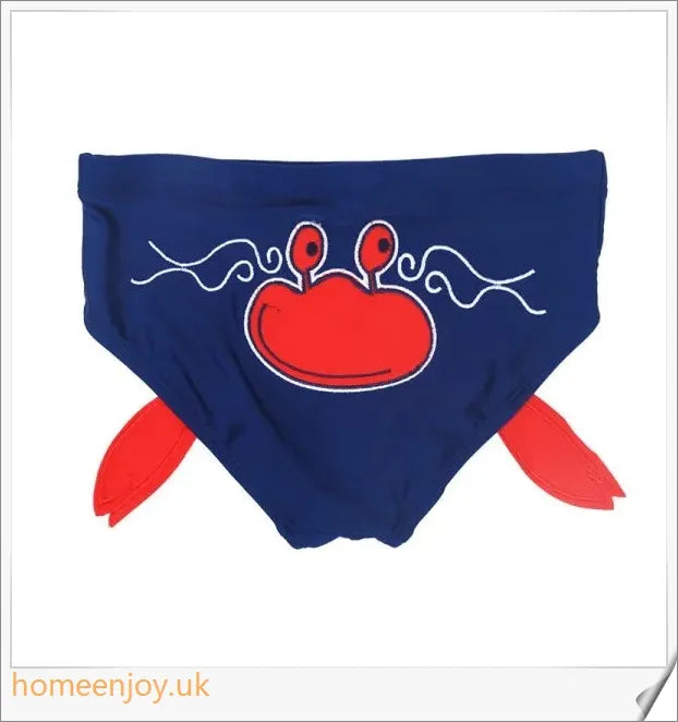 Adorable baby swimming trunks with cute embroidered sea creature designs, perfect for 1-3 year old boys and girls