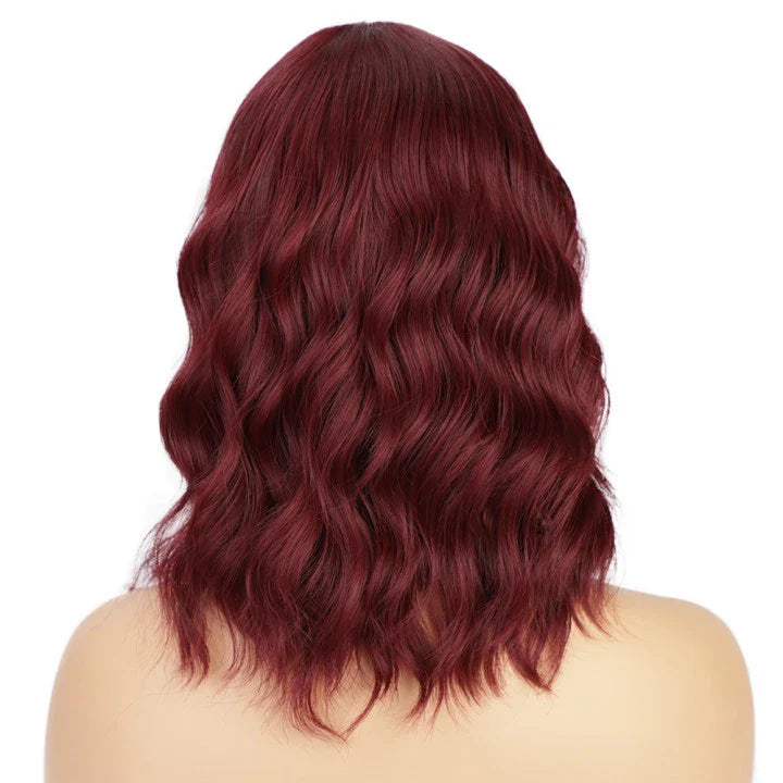 A short, curly wig with a water ripple effect inspired by European and American styles