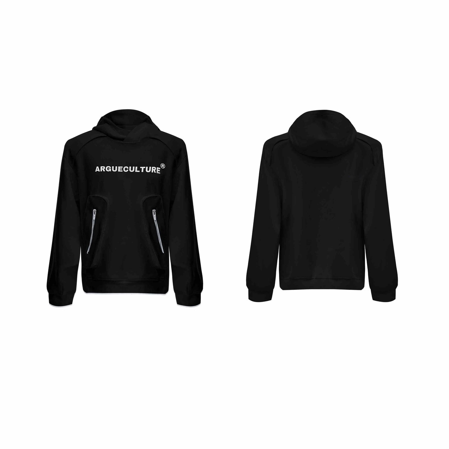 A cosy, hooded pullover sweater for men, featuring front pockets and a classic British-inspired design.