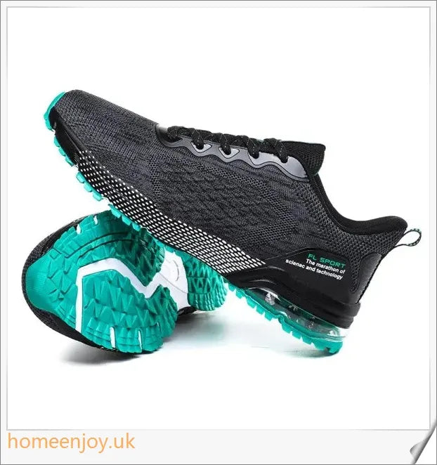 Breathable air cushion running and jogging shoes in various colours, featuring a stylish and comfortable design for active lifestyles.