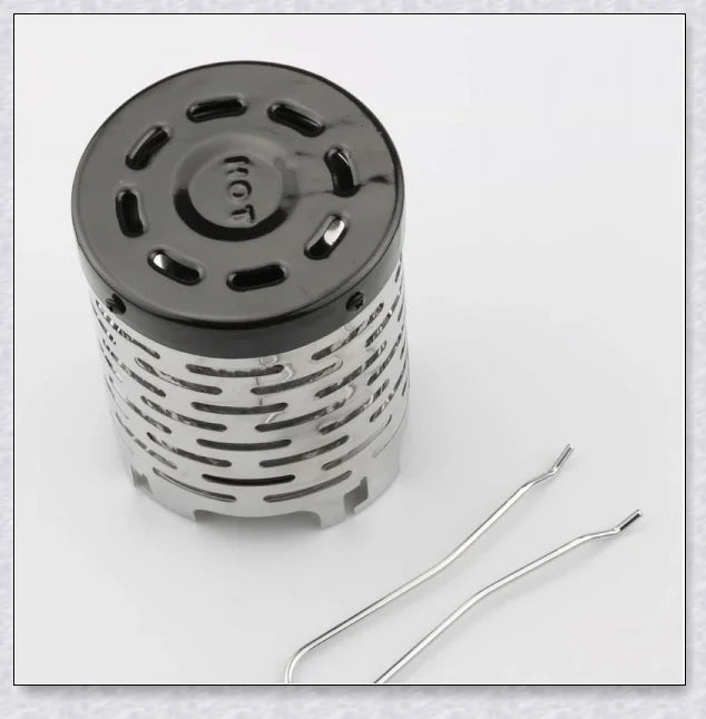 Portable propane gas heater for tent, designed for cosy outdoor experiences in the UK.