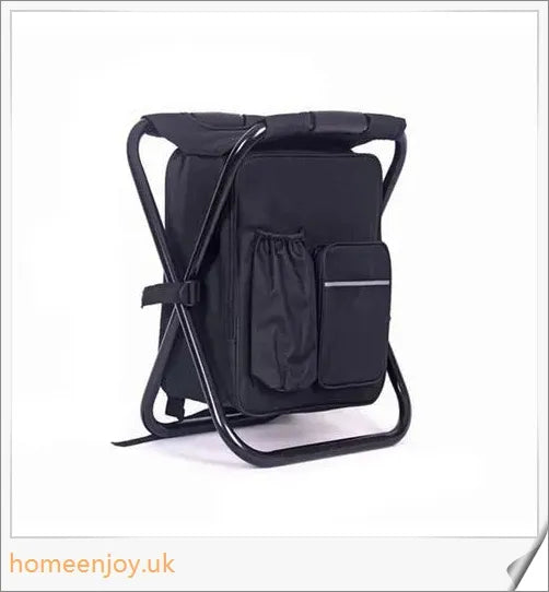Multifunctional backpack with insulated cooler compartment and sturdy foldable chair for comfortable outdoor seating