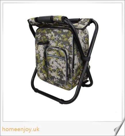 Multifunctional backpack with insulated cooler compartment and sturdy foldable chair for comfortable outdoor seating