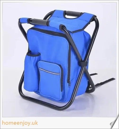 Multifunctional backpack with insulated cooler compartment and sturdy foldable chair for comfortable outdoor seating