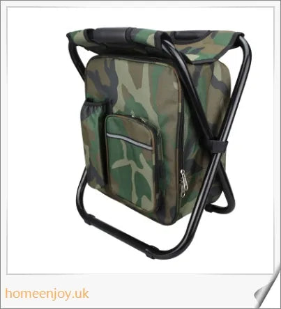 Multifunctional backpack with insulated cooler compartment and sturdy foldable chair for comfortable outdoor seating
