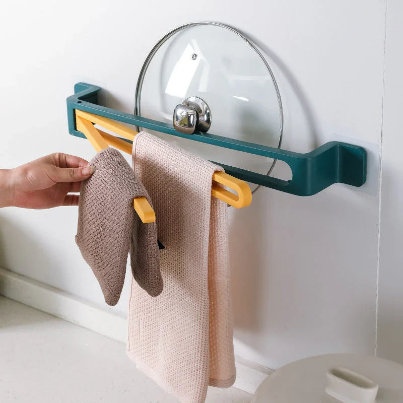 Versatile Towel Organizer: Rotating, Space-Saving Design for Any Bathroom