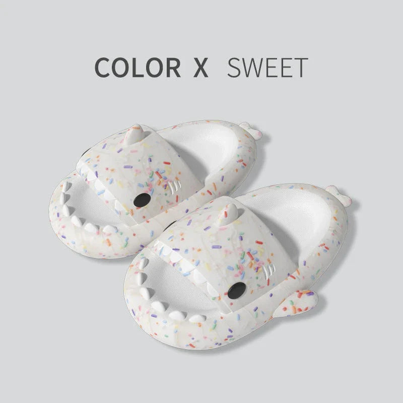 Stylish and comfortable shark-themed slippers in a variety of vibrant colors for women and men