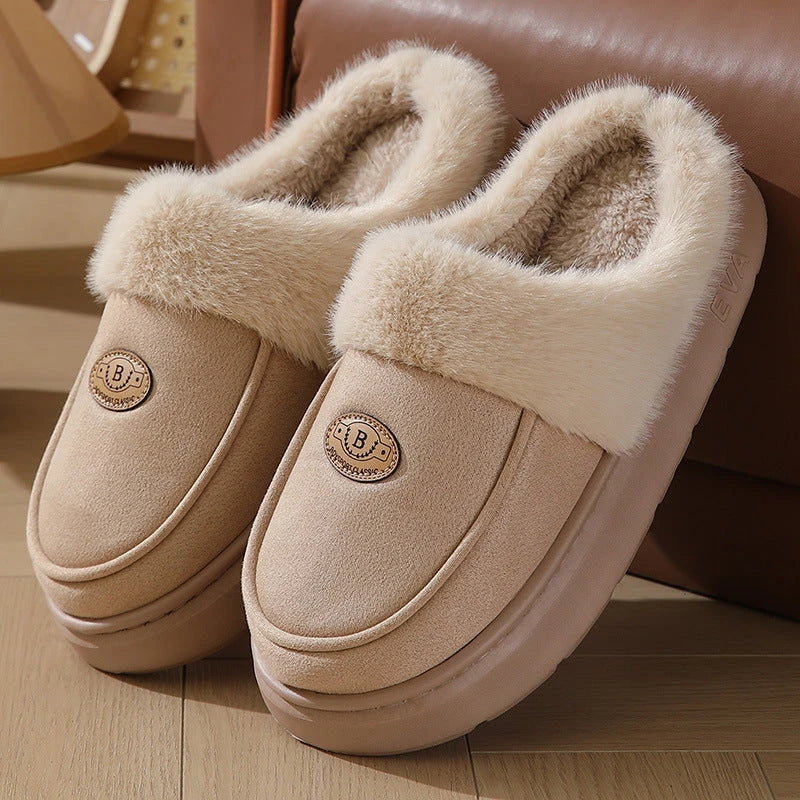 Cozy and warm men's winter slippers made with premium suede and plush lining for maximum comfort and style