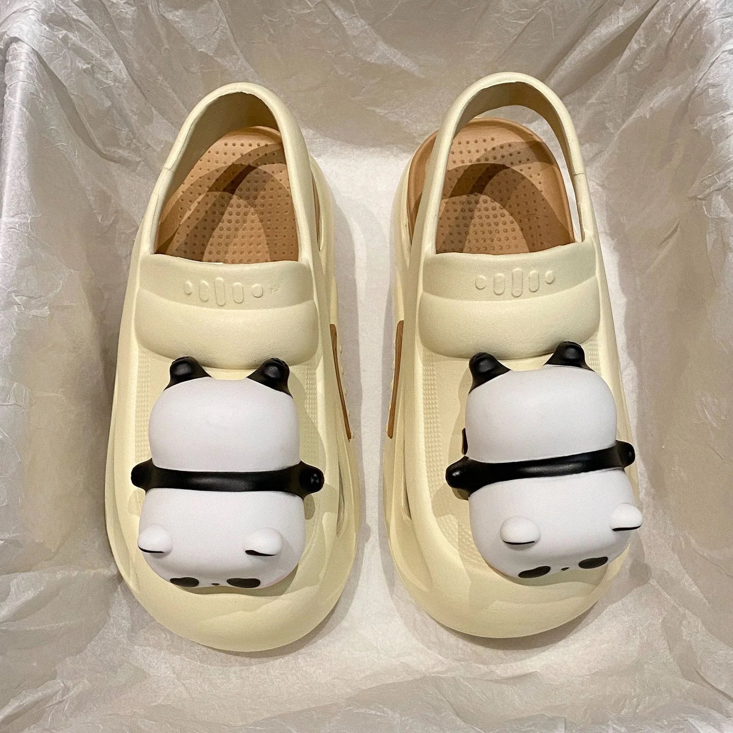 Cute panda-themed summer sandals with lamps, available in multiple colors and sizes for a comfortable, stylish, and fun summer look