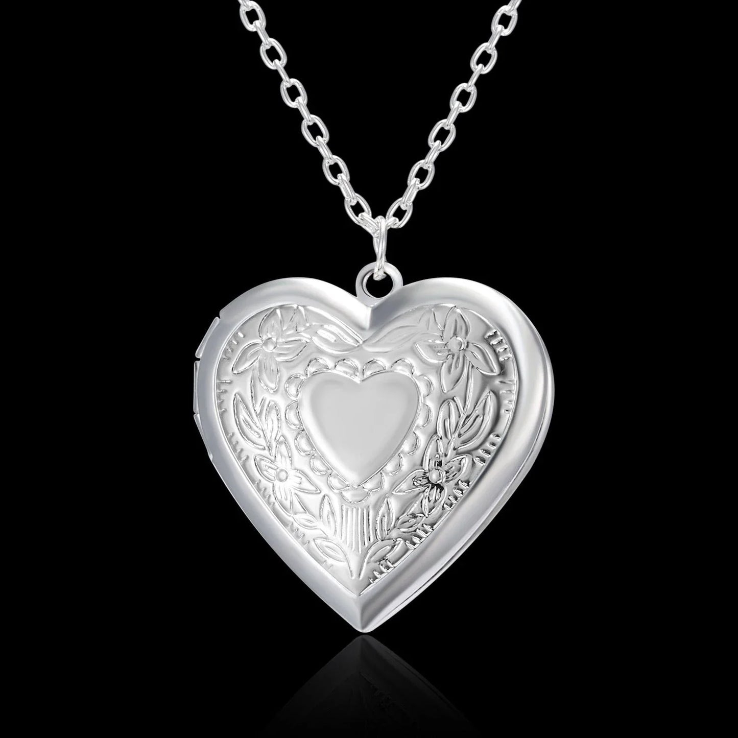 Personalized Heart-Shaped Photo Frame Necklace with various color options, showcasing the unique design and ability to display a cherished photo