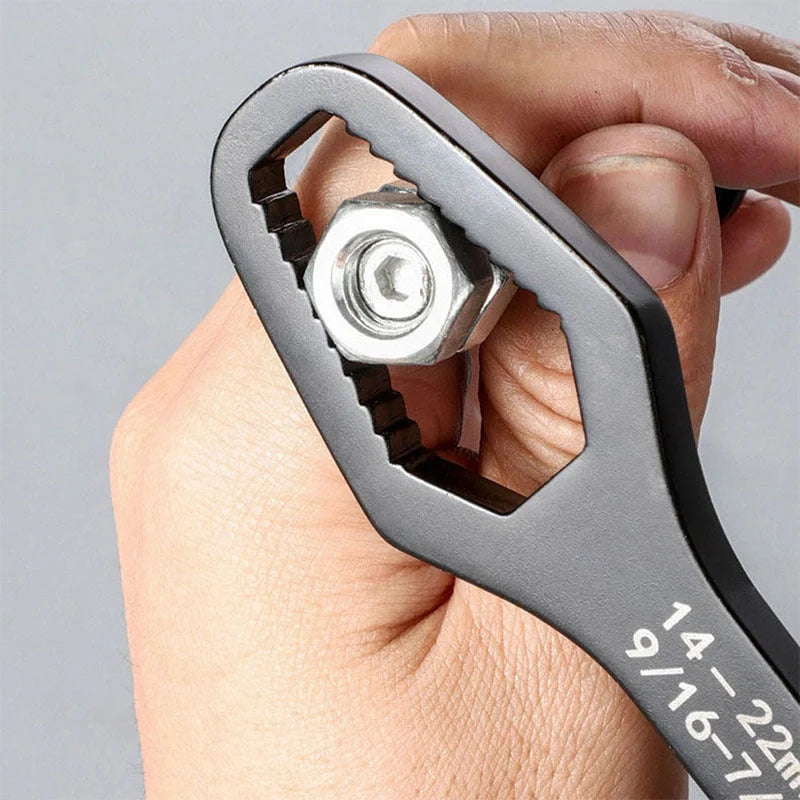 Dual-head box wrench with non-slip grip for DIY repairs