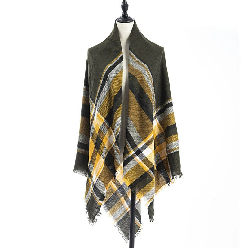 Luxury plus-sized double-sided cashmere-like scarf shawl in various colours