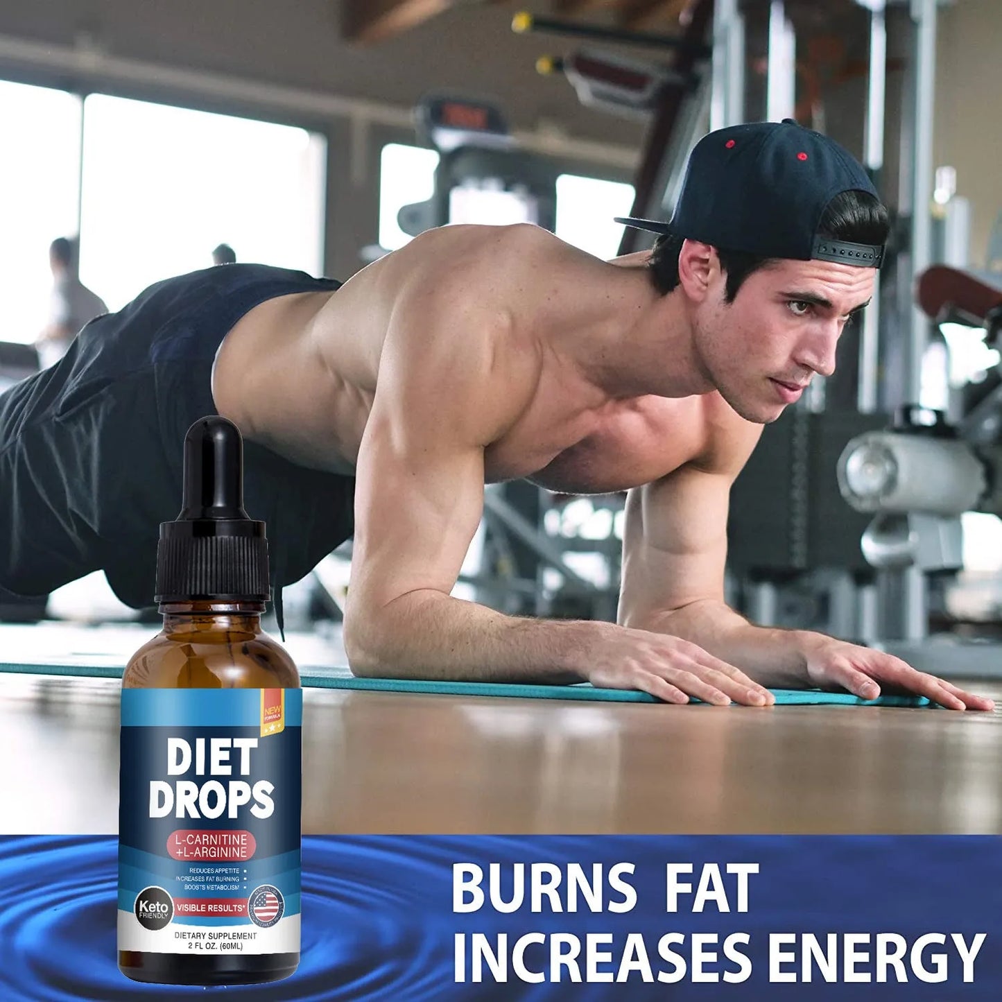 60ml ketone drops bottle for body shaping supplementation