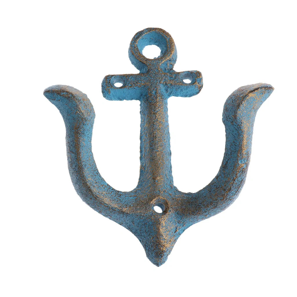 Industrial wrought iron wall hooks for coats and hats in various colours