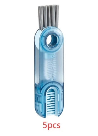 Premium 3-in-1 Cleaning Brush Set with Spiral Brush, Bevel Corner Brush, and Sponge for Cleaning Bottles, Cups, Straws, and More