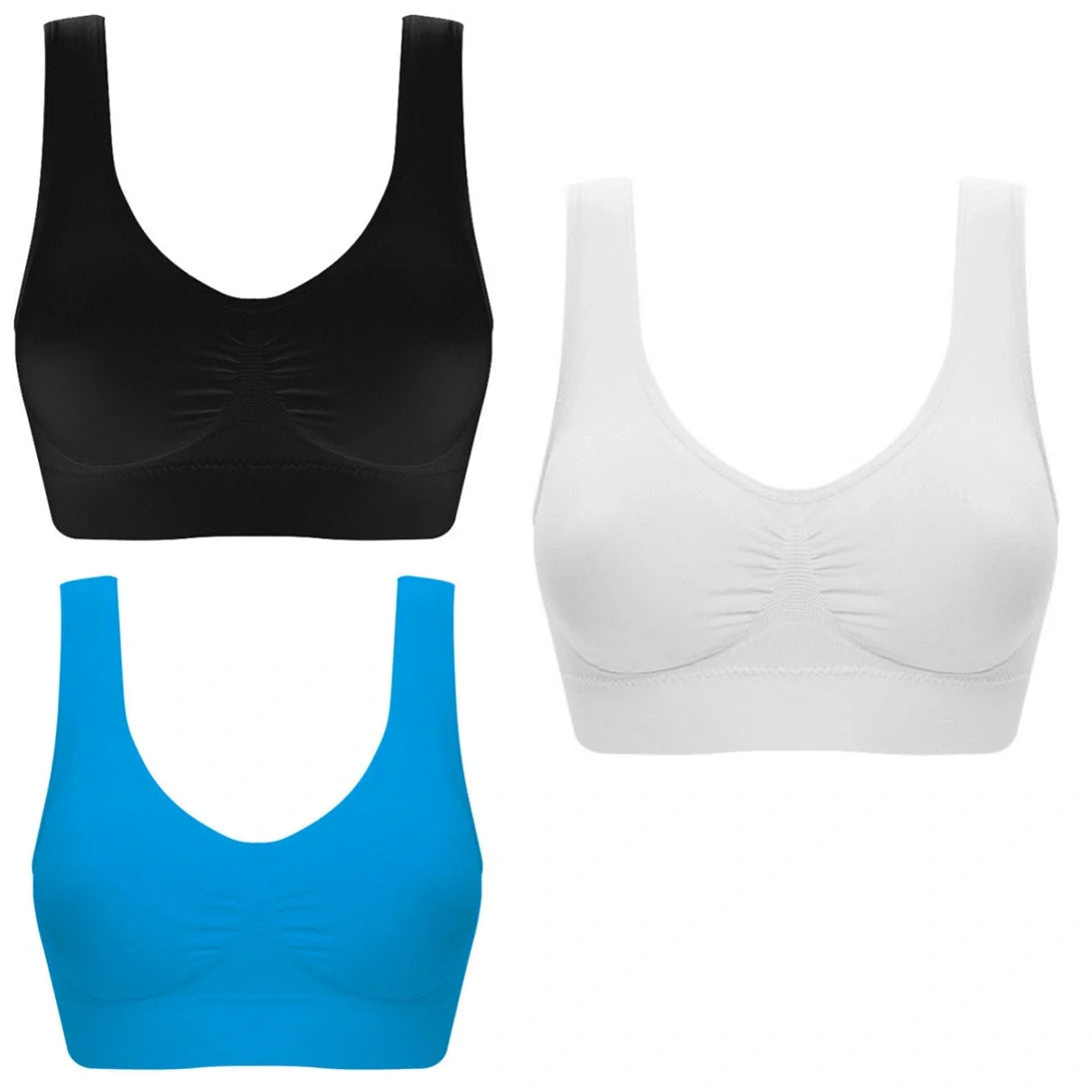 Comfortable women's yoga sports bra top for workouts and fitness activities