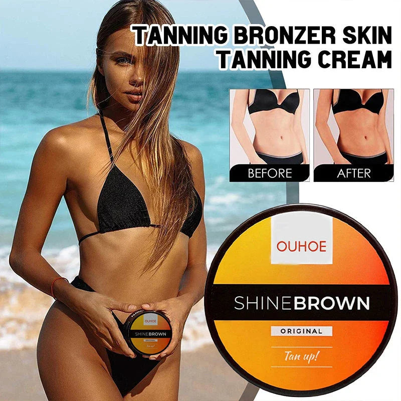 Luxurious tanning gel with aloe vera and wheat extracts for a natural, long-lasting sun-kissed glow