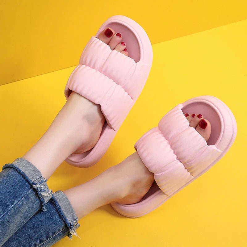 Stylish and comfortable bathroom slippers with a variety of vibrant color options, featuring a durable, waterproof, and anti-slip sole for all-day wear.