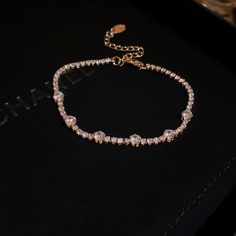 Elegant Zircon Geometric Bracelet for Women in various colours