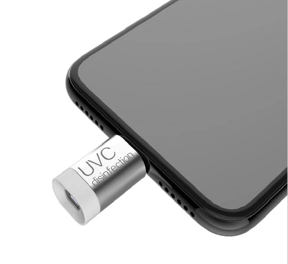 Portable UVC disinfection light for mobile phones and small personal items