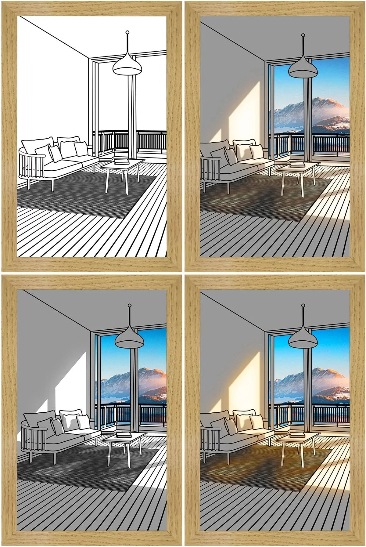 Illuminated picture frame with LED lights creating a mesmerizing display of art and ambiance