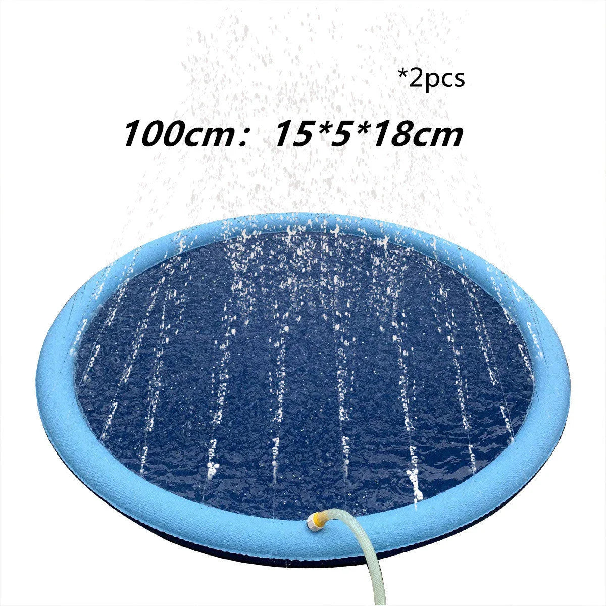 Splash Pad for Kids and Pets: Backyard Water Fun, Non-Slip, Meets Safety Standards, Versatile and Portable Design