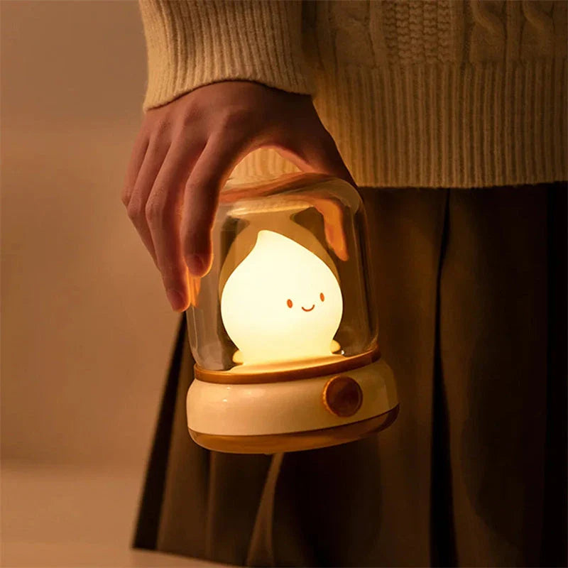 A retro-style desk lamp with adjustable lighting modes and a USB rechargeable design, perfect for bedrooms, living rooms, and home offices.