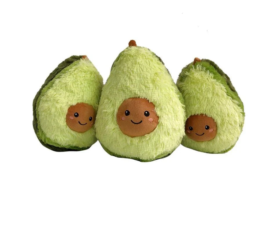 Cosy and plush avocado-shaped cushion in various sizes, providing soft comfort and relaxation for the home