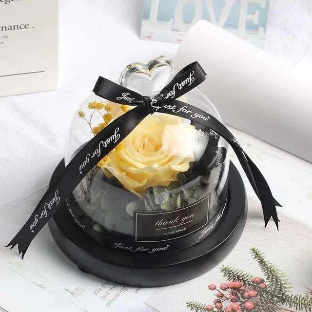Enchanting Eternal Rose Flower Decor with Mesmerizing LED Lighting