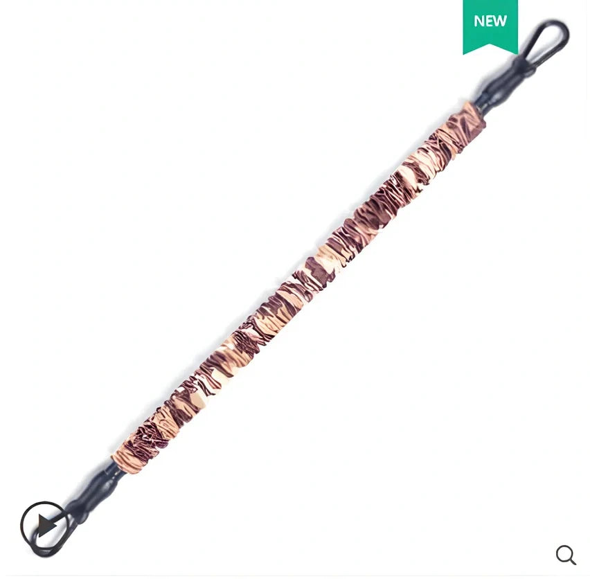 Elastic pull rope in flame camouflage, 26cm length with 6KG resistance for men's fitness training