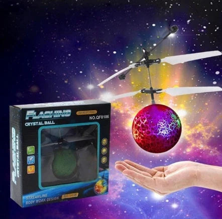 A mesmerizing LED-powered levitating ball that uses infrared technology to effortlessly float and dance, creating a captivating visual display.