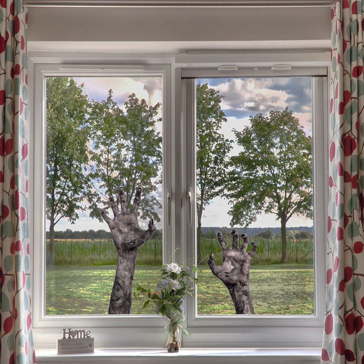 Spooky ghostly hand wall decal for Halloween home decor
