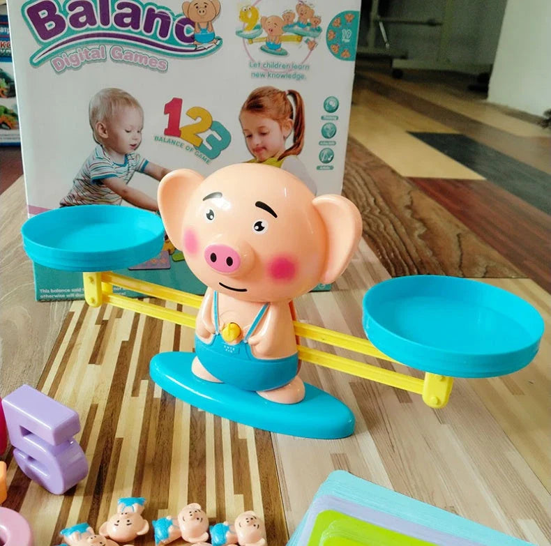 Engaging early math learning toys with colorful digital characters, including monkeys, penguins, and other animals, designed to teach preschoolers essential numeracy skills through interactive play.
