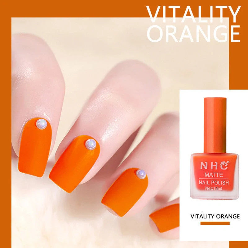 Premium matte nail polish in a variety of chic colours for a flawless finish