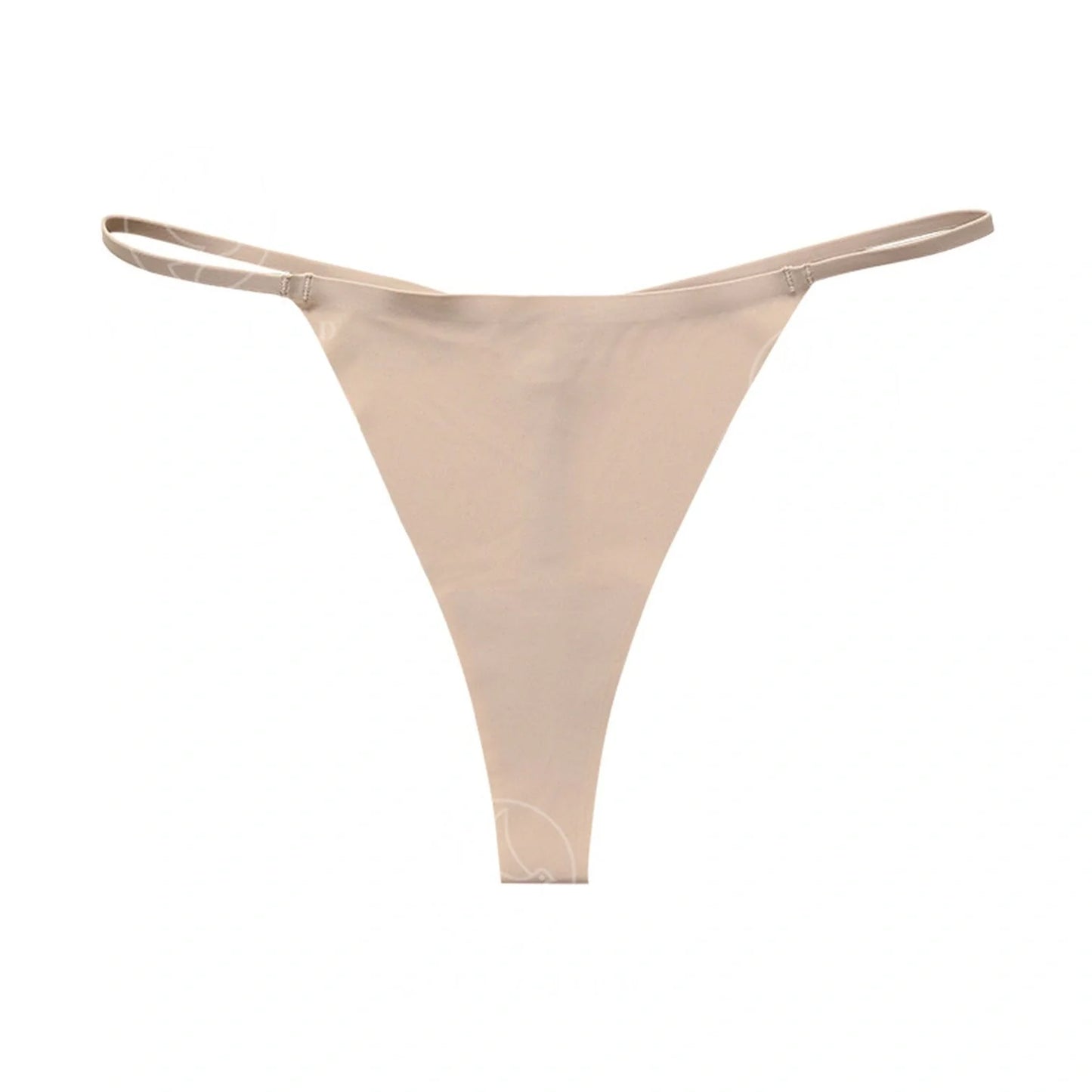 A set of seamless stretch hipster briefs in assorted neutral tones, featuring a low-rise waistline and t-back design for a smooth, flattering look.