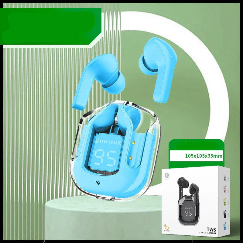 Wireless Bluetooth Earbuds with Digital Display, Noise Reduction, and Long Battery Life