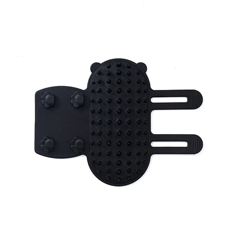 Self-cleaning cat grooming comb for hair removal and massage